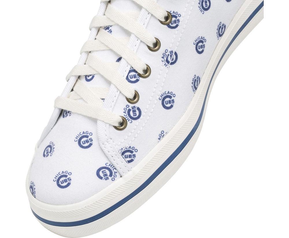 Basket Keds Femme Blanche/Bleu - Kickstart Mlb® - 251-UPBTIR